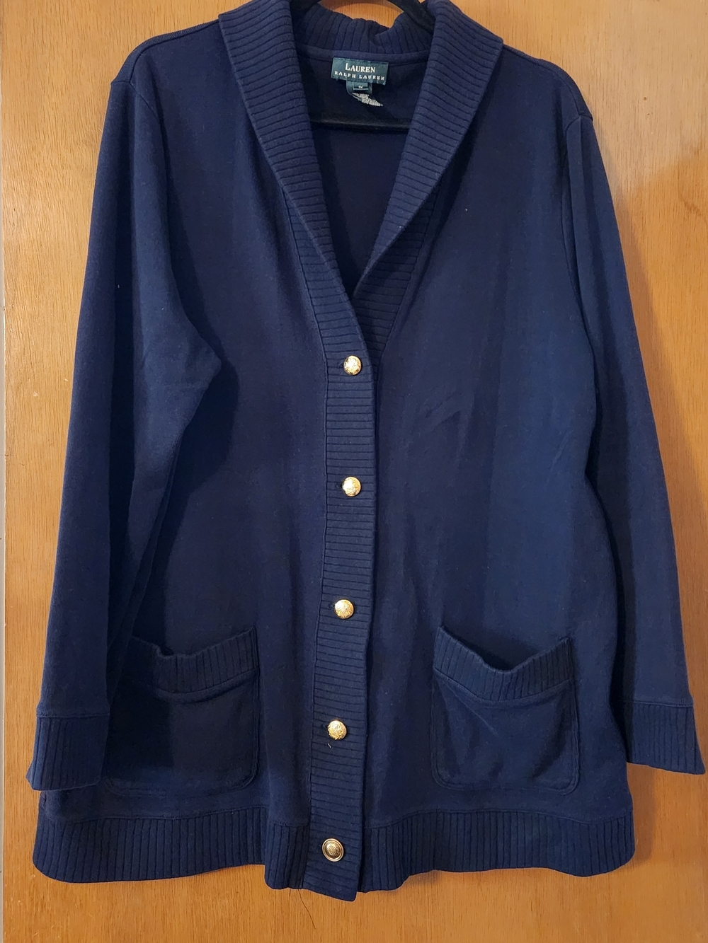 Lauren Ralph Lauren Navy Shawl Collar Cardigan Jacket